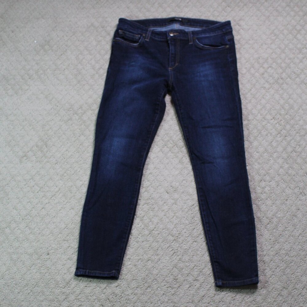 Joes Jeans Women 30 Katya Skinny Ankle Dark Blue Denim Jeans Cotton Blend Pocket